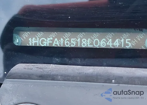 2008 Honda Civic Lx from USA, damaged, VIN 1HGFA16518L064415